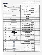 10ft x 8ft Rectangular Trampoline Relpacement Spare Parts 3961.