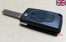 FITS FOR Peugeot 1007 807 4 Button Replacement Remote Flip Key Fob Case Blade