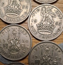 1950 English Shilling - King