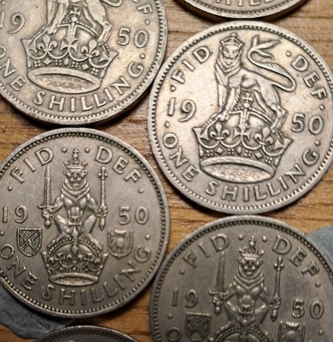 1950 english shilling king - shilling,