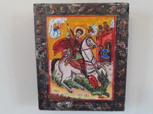 Vintage icon saint - icon, george