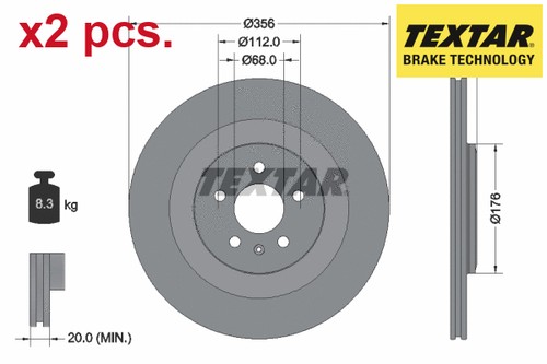 Pcs rear brake disc set - rear,