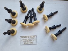 ONE x Vintage Pump organ stop knob suitable for coat/hat hooks or drawer pulls