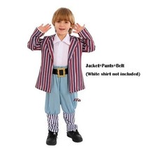 Kids Willy Wonka Costume Roald Dahl Boys Girls Book Day Week Fancy Dress Outfit
