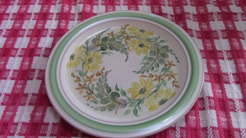 Denby floral plate - , hand