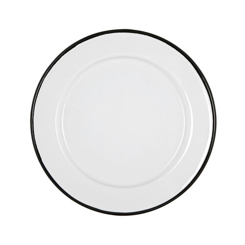 White enamel side - side, plates
