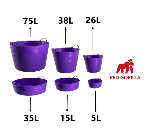 Purple gorilla tub trug - purple,