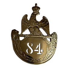 The French Napoleonic 84th Regiment (84ème Régiment) Shako plate