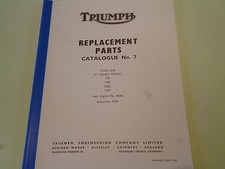 TRIUMPH TIGER CUB T20 T20S T20SL T20T  SPARE PARTS BOOK CATALOGUE NO 7 1959