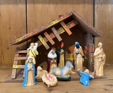 Vintage Nativity set scene