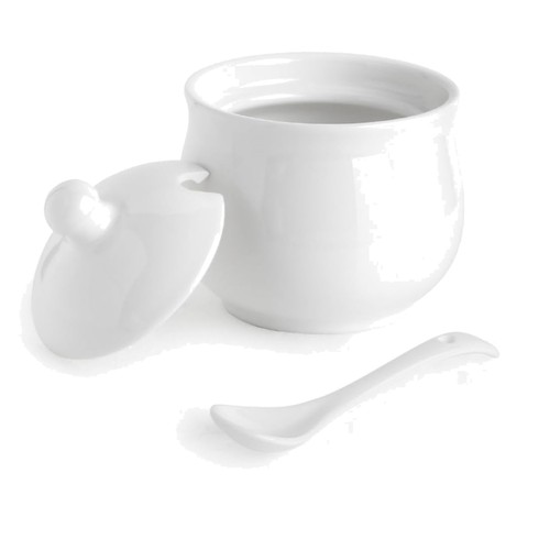 Porcelain sugar bowl - porcelain, with