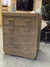 Old/Vintage Chest Drawers Solid Wood Plank Back