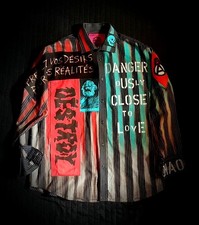 Punk Art, Seditionaries Inspired Anarchist Shirt, Size 44 XL, Hipster, Punk