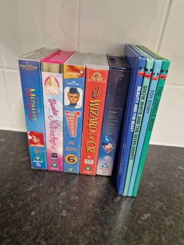Disney and kids books - and, vhs