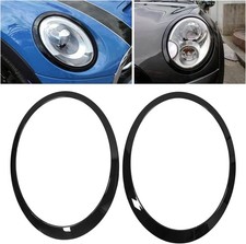 2x Gloss Black Headlight Trim