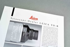 Leica T0 - R Telescope - Ocular Adapter Product Information Sheet, Single A4