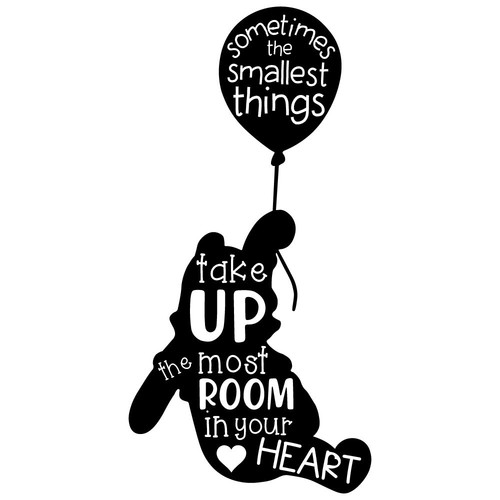 Pooh balloon vinyl - pooh,
