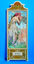 Art Nouveau ~ Hutschenreuther Porcelain Plaque ~ Summer ~ Alfons Mucha ~ Perfect