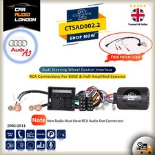CTSAD002.2 Steering Wheel Interface RCA BOSE & Half Amp for Audi A3, A4, A6 & TT