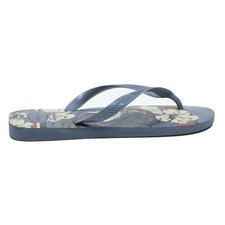 HAVAIANAS Floral Print Mens Blue Synthetic Flip Flops UK 10.5 Beach Casual