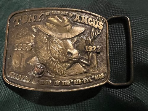 Vtg belt buckle memory of - vtg,