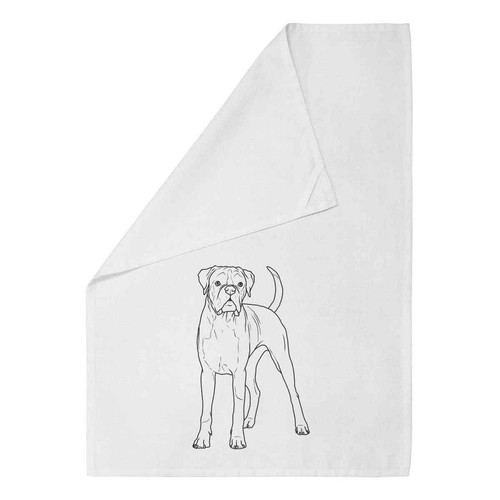 Standing boxer dog white - dog',