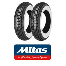 Set 2 x MITAS B13 350 x 8 WHITEWALL SCOOTER TYRES Vespa Super/Sportique//Douglas