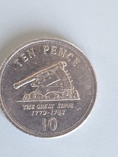 Gibraltar 10 pence coin-The Great Siege 2005