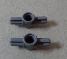 LEGO TECHNIC 6167281 - 27940 Beam 1 W/2 Cross Axles 180 deg Dark Stone Grey x2