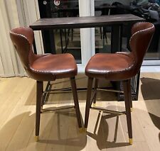 2 Seater Rectangular Dining High Table and Sturdy Steel Frame