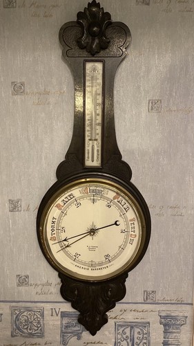 Grand antique oak aneroid - grand,