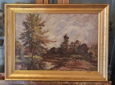 Oil on Board  Landscape with Mature Trees Signed Galloway Size 40cm x 30cm 