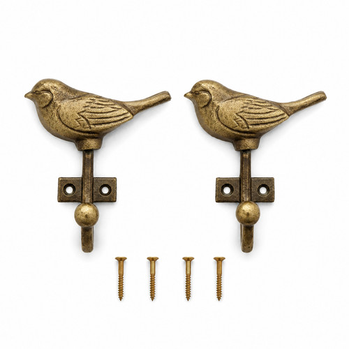 Set solid brass sparrow - of, 2