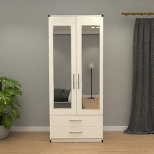 2 door mirrored wardrobe 78cm, Ready to Use
