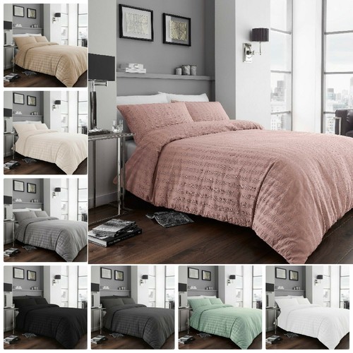 Seersucker ruched duvet - duvet, quilt