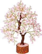 Rose quartz crystal - quartz, tree