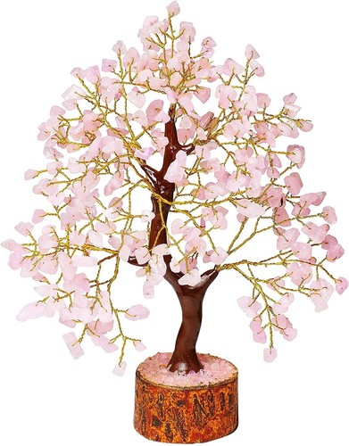Rose quartz crystal tree - quartz,