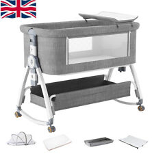Safe Co Sleeping Bassinet Baby Bedside Crib with Storage Easy Install UK
