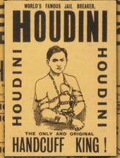 *Postcard-"Houdini" (Handcuff