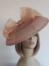 Nude tan brown sinamay