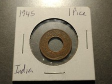 British Raj India 1 Pice 1945