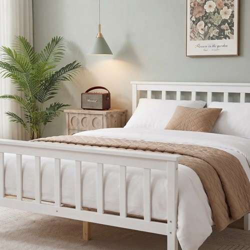 Elegant double bed frame - double, in
