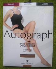 M&S LARGE NAT TAN SHEER TOE