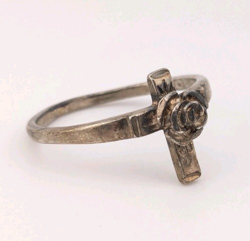 Vintage sterling silver cross - silver,