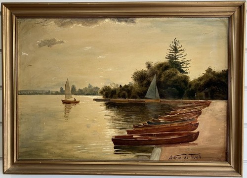 Antique oil painting the - antique,