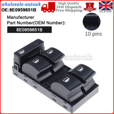 8E0959851B FOR AUDI A4 B6 B7 DRIVER SIDE ELECTRIC POWER WINDOW CONTROL SWITCH