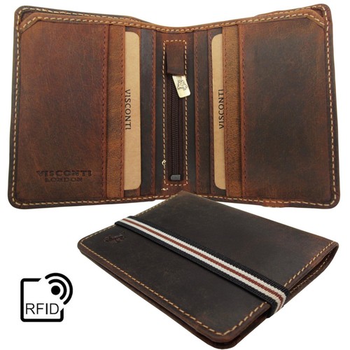 Mens wallet real leather - real, tan
