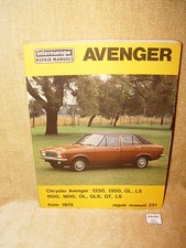 INTEREUROPE REPAIR MANUAL 251 HILLMAN CHRYSLER AVENGER 1250 1300 GL LS ETC 1978