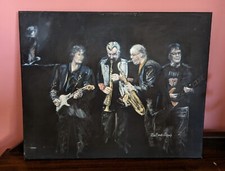 Original Oil Painting Paint it Black Rolling Stones style by Zoe James-Williams 