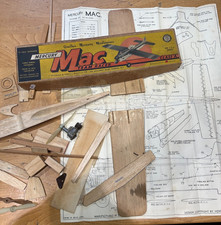 MERCURY MODELS MAC racer Vintage Aeroplane Balsa Wood Model Kit rare kit